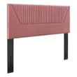 Modway Patience Channel Tufted Velvet King/California King Headboard in Pink