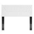 Modway Patience Channel Tufted Velvet King/California King Headboard in White