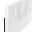Modway Patience Channel Tufted Velvet King/California King Headboard in White