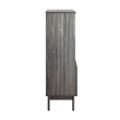 Modway Render Particleboard and Laminate Display Cabinet Bookshelf in Charcoal