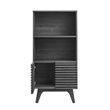 Modway Render Particleboard and Laminate Display Cabinet Bookshelf in Charcoal