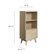 Modway Render Particleboard and Laminate Display Cabinet Bookshelf in Oak