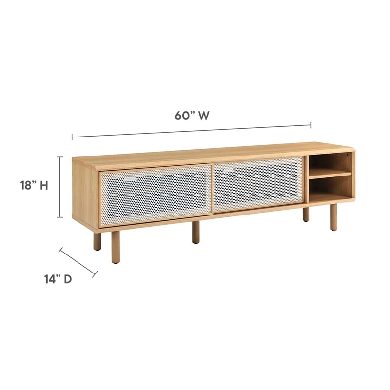 Modway Kurtis Modern MDF and Particleboard TV Stand for TVs up to 65