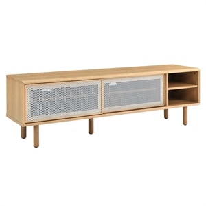 Modway Kurtis Modern MDF and Particleboard TV Stand for TVs up to 65&quot in Oak