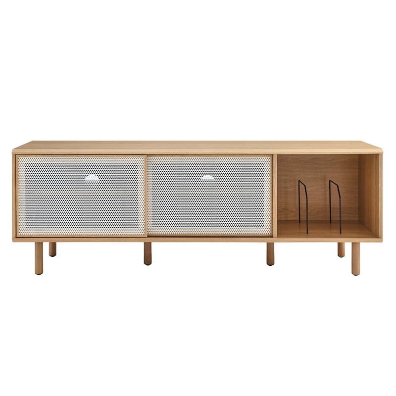 Modway Kurtis MDF Particleboard TV and Record Stand for TVs up to 65