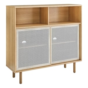 Modway Kurtis 47&quot MDF and Particleboard Display Cabinet in Oak