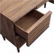 Modway Render Particleboard and Laminate Office Desk in Walnut