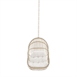 Modway Amalie Rattan Outdoor Patio Swing Chair without Stand in Natural/White