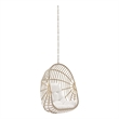 Modway Amalie Rattan Outdoor Patio Swing Chair without Stand in Natural/White