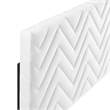 Modway Mercy Modern Style Chevron Tufted Velvet Twin Headboard in White