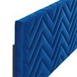 Modway Mercy Chevron Tufted Velvet Full/Queen Headboard in Navy