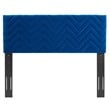 Modway Mercy Chevron Tufted Velvet Full/Queen Headboard in Navy