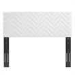 Modway Mercy Chevron Tufted Velvet Full/Queen Headboard in White