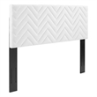 Modway Mercy Chevron Tufted Velvet Full/Queen Headboard in White