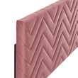 Modway Mercy Chevron Tufted Velvet King/California King Headboard in Dusty Rose