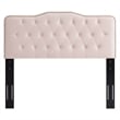 Modway Amber Tufted Performance Velvet Twin Platform Bed in Pink