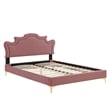 Modway Neena Modern Performance Velvet King Bed - Dusty Rose Pink