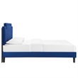 Modway Liva Modern Performance Velvet King Bed in Navy Finish