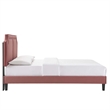 Modway Novi Modern Performance Velvet King Bed in Dusty Rose Pink