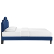 Modway Aviana Modern Performance Velvet King Bed in Navy Finish