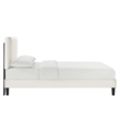 Modway Zahra Channel Tufted Performance Velvet Twin Platform Bed in White