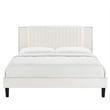Modway Zahra Channel Tufted Performance Velvet Full Platform Bed - White