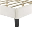 Modway Zahra Channel Tufted Velvet King Platform Bed in White