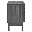 Modway Render Two-Drawer Particleboard Wood Nightstand in Charcoal