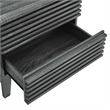 Modway Render Two-Drawer Particleboard Wood Nightstand in Charcoal
