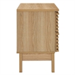 Modway Render Two-Drawer Particleboard Wood Nightstand in Oak