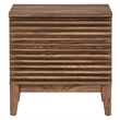 Modway Render Two-Drawer Particleboard Wood Nightstand in Walnut