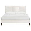 Modway Sofia Channel Tufted Performance Velvet Queen Platform Bed - White