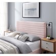 Modway Tranquil Modern Performance Velvet Twin Headboard in Pink