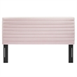 Modway Tranquil Modern Performance Velvet Twin Headboard in Pink