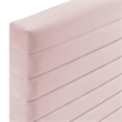 Modway Tranquil Modern Performance Velvet Twin Headboard in Pink