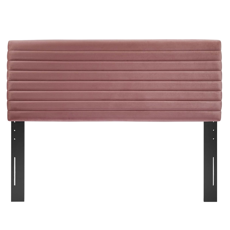 Modway Tranquil Modern Performance Velvet Full/Queen Headboard in Dusty Rose