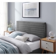 Modway Tranquil Modern Performance Velvet Full/Queen Headboard in Gray