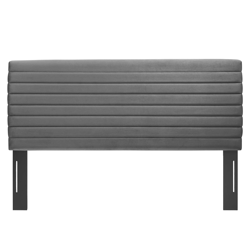 Modway Tranquil Modern Performance Velvet Full/Queen Headboard in Gray