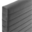 Modway Tranquil Modern Performance Velvet Full/Queen Headboard in Gray