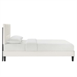 Modway Yasmine Channel Tufted Velvet King Platform Bed in White