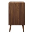 Modway Transmit 3-Drawer Particleboard Wood Chest in Walnut/White