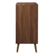 Modway Transmit 4-Drawer Particleboard Wood Chest in Walnut/White