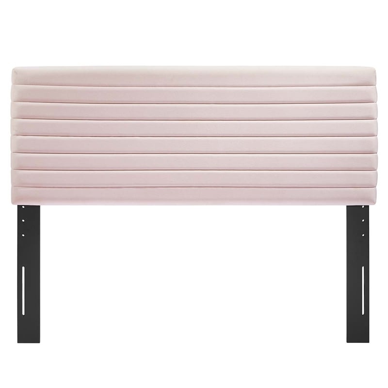 Modway Tranquil Performance Velvet King/California King Headboard in Pink