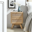 Modway Soma 2-Drawer Rattan MDF and Particleboard Nightstand in Oak