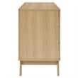 Modway Soma 6-Drawer Rattan MDF and Particleboard Dresser in Oak