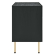 Modway Chaucer 3-Drawer Particleboard and Rattan Chest in Black