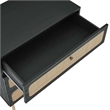 Modway Chaucer 3-Drawer Particleboard and Rattan Chest in Black