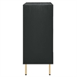 Modway Chaucer 5-Drawer Particleboard and Rattan Chest in Black