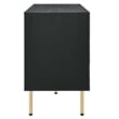 Modway Chaucer 6-Drawer Particleboard and Rattan Compact Dresser in Black