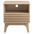 Modway Render Modern Particleboard Wood Nightstand - Oak Finish